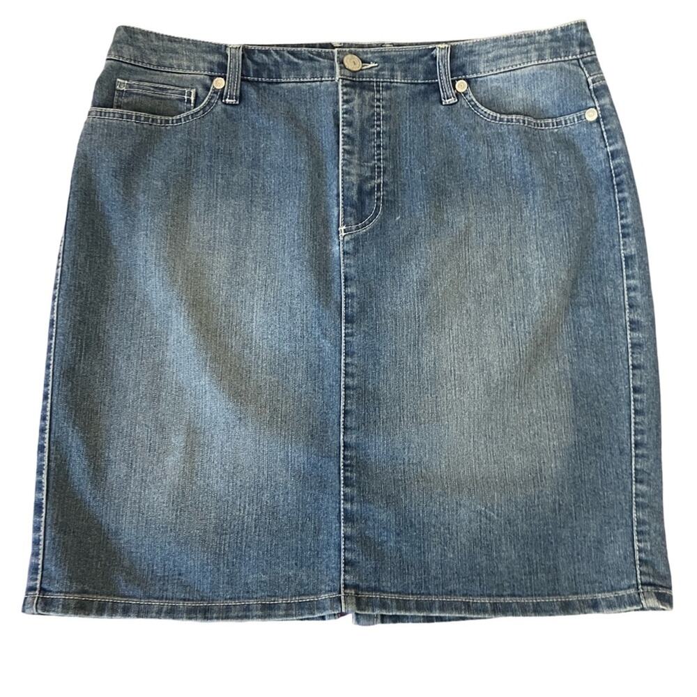 Vintage America Classic Blue Denim Mini Skirt (16)